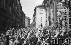 31.08.1982, Warszawa, Polska.
Manifestacja zorganizowana przez Solidarność w drugą rocznicę podpisania 