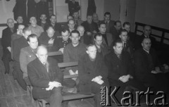 1950, Świętochłowice, Śląsk, Polska.
Szkolenie partyjne w kopalni 
