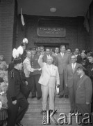 Lipiec 1959, Katowice, Polska.
Wizyta delegacji sowieckiej w kopalni 