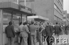 Sierpień 1980, Katowice, Polska.
Strajk ostrzegawczy w Kopalni Węgla Kamiennego 