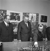 Czerwiec 1971, Dąbrowa Górnicza, woj. Katowice, Polska.
Edward Gierek, I Sekretarz KC PZPR z wizytą w kopalni 