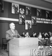 1972, Katowice, Polska.
Zjazd Delegatów Związku Zawodowego Górników, na mównicy Edward Gierek.
Fot. Kazimierz Seko, zbiory Ośrodka KARTA
