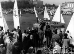 07.10.1962, Warszawa, Polska.
Regaty żeglarskie na kanale Żerańskim w klasie 