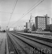 1965-1966, Warszawa, Polska.
Widok na budujące się osiedle 