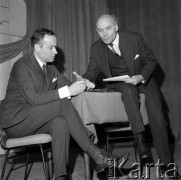 06.11.1967, Warszawa, Polska.
Aktor Ignacy Machowski (z prawej) w 