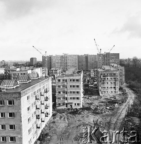 Kwiecień 1971, Warszawa, Polska.
 Budowa osiedla Sady Żoliborskie II -  