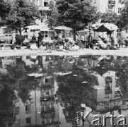 3.07.1972, Warszawa, Polska.
 Bazar na Polnej, stragany z kwiatami.
 Fot. Jarosław Tarań, zbiory Ośrodka KARTA [72-8]
   
