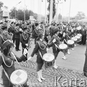 17.06.1972, Poznań, Polska
Międzynarodowe Targi Poznańskie, orkiestra.
Fot. Jarosław Tarań, zbiory Ośrodka KARTA [72-45]
 
