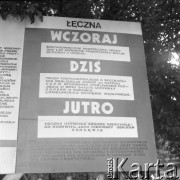 Maj 1976, Łęczna, woj. Lublin, Polska
Tablica :
