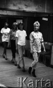 Kwiecień 1987, Karpacz, Polska
Wybory Miss Polonia 1987, zgrupowanie przedfinałowe, dziewczyny podczas zajęć z choreografii.
Fot. Jarosław Tarań, zbiory Ośrodka KARTA [87-11] 

