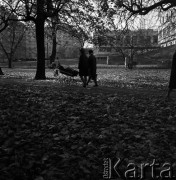 Październik 1968, Warszawa, Polska. 
Jesień. Kobiety z wózkami dziecięcymi w parku.
Fot. Jarosław Tarań, zbiory Ośrodka KARTA
