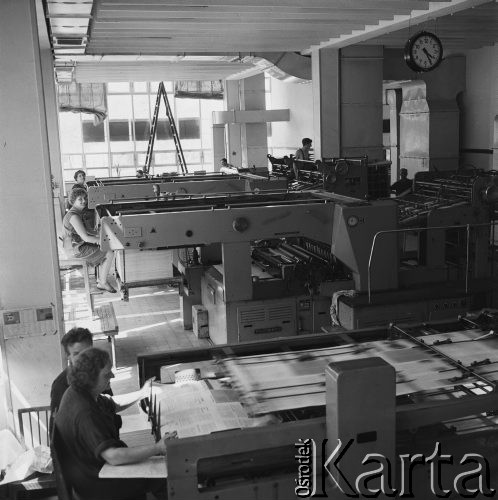 18.06.1968, Warszawa, Polska.
Drukarnia Expressu Wieczornego.  
Fot. Jarosław Tarań, zbiory Ośrodka KARTA