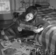 20.02.1964, Warszawa, Polska.
Piosenkarka Helena Majdaniec w Hotelu 