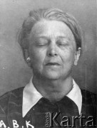 1937, ZSRR.
Wera Kostrzewa (Maria Koszutska), działaczka KPP, aresztowana w 1937, portret więzienny.
Fot. zbiory Ośrodka KARTA
   
