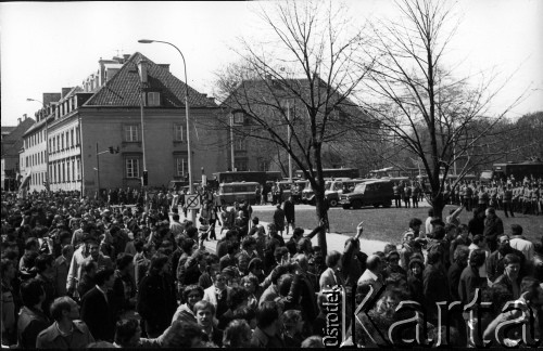 1.05.1982, Warszawa, Polska.
Stan wojenny - niezależna manifestacja 