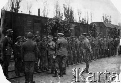 1919-1920, Polska.
Wojna polsko-bolszewicka. Załoga pociągu pancernego 