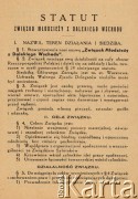 1918-1939, Polska.
Statut Związku Młodzieży z Dalekiego Wschodu.
Fot. zbiory Ośrodka KARTA
 
