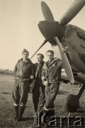 1945-1946, Niemcy.
 Lotnicy przy samolocie Spitfire IX Dywizjonu 308. Od lewej: Sylwester Patoka (mechanik), NN, sierżant pilot L. Kuczyński.
 Fot. NN, pieczątka na odwrocie: 