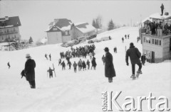 Lata 60., Badgastein, Austria.
Stok narciarski.
Fot. Bogdan Łopieński, zbiory Ośrodka KARTA