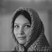 1966-1967, Warszawa, Polska.
Aktorka Pola Raksa.
Fot. Bogdan Łopieński, zbiory Ośrodka KARTA