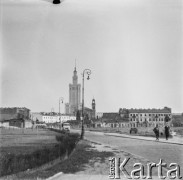1958, Warszawa, Polska.
Pałac Kultury i Nauki od strony północnej.
Fot. Bogdan Łopieński, zbiory Ośrodka KARTA