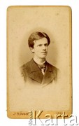 1872, Wiedeń, Austro-Węgry. 
Portret młodego mężczyzny.
Fot. J. Ruwner, zbiory Ośrodka KARTA, Pogotowie Archiwalne [PAF_002], udostępnił Kazimierz Dorant