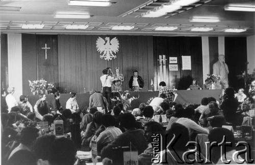 Sierpień 1980, Gdańsk, Polska.
Strajk w Stoczni Gdańskiej im. Lenina, sala BHP.
Fot. NN, zbiory Ośrodka KARTA, udostepnił Witold Kazuro.
