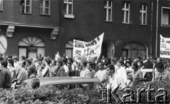14.08.1988, Gdańsk, Polska.
Manifestacja w 18. rocznicę wydarzeń grudnia 1970 roku.
Fot. NN, Archiwum Federacji Młodzieży Walczącej, zbiory Ośrodka KARTA
