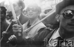 1.05.1989, Gdańsk, Polska.
Manifestacja z udziałem Federacji Młodzieży Walczącej.
Fot. NN, Archiwum Federacji Młodzieży Walczącej, zbiory Ośrodka KARTA