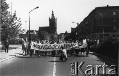 3.05.1990, Gdańsk, Polska.
Manifestacja NSZZ 