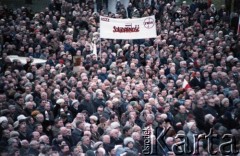 28.11.1981, Warszawa, Polska.
Środowiska kombatanckie i członkowie NSZZ 