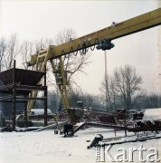 1985, Warszawa, Polska.
Budowa I linii metra w Warszawie.
Fot. Edward Grochowicz, zbiory Ośrodka KARTA