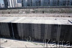 Maj 1986, Warszawa, Polska.
Budowa tunelu I linii metra w Warszawie.
Fot. Edward Grochowicz, zbiory Ośrodka KARTA