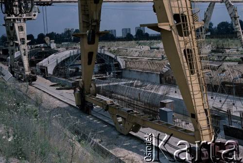 6.07.1987, Warszawa, Polska.
Budowa I linii metra w Warszawie.
Fot. Edward Grochowicz, zbiory Ośrodka KARTA