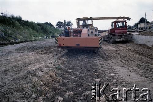 6.07.1987, Warszawa, Polska.
Budowa I linii metra na Kabatach.
Fot. Edward Grochowicz, zbiory Ośrodka KARTA