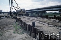 12.07.1987, Warszawa, Polska.
Budowa I linii metra wzdłuż al. Komisji Edukacji Narodowej.
Fot. Edward Grochowicz, zbiory Ośrodka KARTA