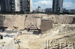 12.07.1987, Warszawa, Polska.
Budowa I linii metra wzdłuż al. Komisji Edukacji Narodowej.
Fot. Edward Grochowicz, zbiory Ośrodka KARTA