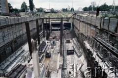12.07.1987, Warszawa, Polska.
Budowa I linii metra wzdłuż al. Komisji Edukacji Narodowej.
Fot. Edward Grochowicz, zbiory Ośrodka KARTA