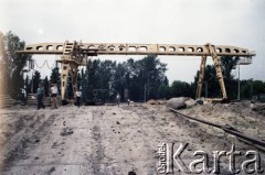 12.07.1987, Warszawa, Polska.
Budowa I linii metra.
Fot. Edward Grochowicz, zbiory Ośrodka KARTA