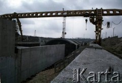 Sierpień 1988, Warszawa, Polska.
Budowa tunelu I linii metra.
Fot. Edward Grochowicz, zbiory Ośrodka KARTA