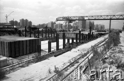 1988, Warszawa, Polska.
Budowa I linii metra wzdłuż al. Komisji Edukacji Narodowej.
Fot. Edward Grochowicz, zbiory Ośrodka KARTA