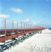 Między 1970 a 1975, Gdańsk, Polska.
Budowa Portu Północnego.
Fot. Edward Grochowicz, zbiory Ośrodka KARTA.