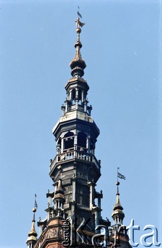 Lata 80., Gdańsk, Polska.
Wieża ratuszowa.
Fot. Edward Grochowicz, zbiory Ośrodka KARTA