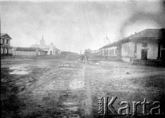 1904-1905, Jakuck, Cesarstwo Rosyjskie.
Ulica miasta, w głębi 