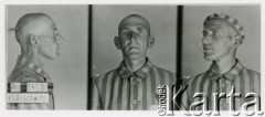1941, Auschwitz, Generalne Gubernatorstwo.
Feliks Karwan - więzień obozu KL Auschwitz, zmarł w 1942 r. 
Fot. NN, zbiory Ośrodka KARTA, kolekcja Feliksa Karwana [AW III/587]
