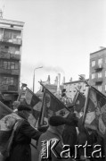 1988-1989, Warszawa, Polska.
Marsz kombatantów Armii Krajowej, ul. Tamka.
Fot. Artur Polit, zbiory Fundacji Ośrodka KARTA