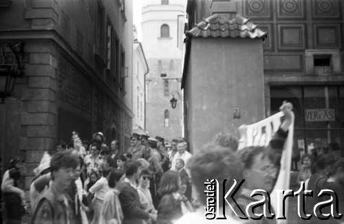 19.06.1988, Warszawa, Polska.
Happening Pomarańczowej Alternatywy 