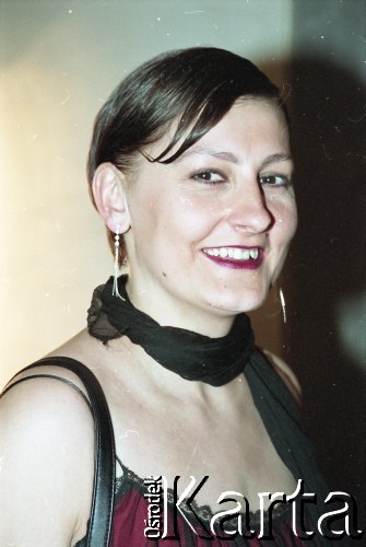 03.03.2003, Warszawa, Polska.
Gala Nagród Akademii Telewizyjnej Wiktory 2002 w Teatrze Wielkim, n/z Iwona Aleksandrowska.
Fot. Artur Polit, zbiory Fundacji Ośrodka KARTA