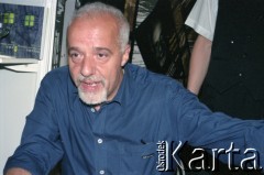 05.2000, Warszawa, Polska.
45 Międzynarodowe Targi Książki, n/z Paulo Coelho.
Fot. Artur Polit, zbiory Fundacji Ośrodka KARTA