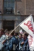 09.05.1995, Warszawa, Polska.
Demonstracja robotników Zakładów Mechanicznych Ursus na Nowym Świecie.
Fot. Artur Polit, zbiory Fundacji Ośrodka KARTA